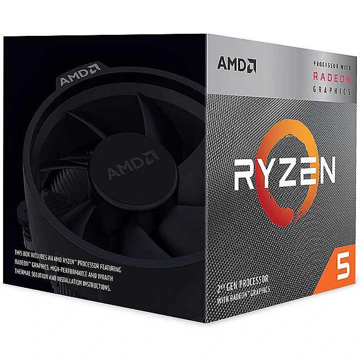 口コミ・レビュー評価が高いおすすめ人気商品の通販 AMD 65W 11, Vega Cache, 4MB 3.7GHz, (4C/8T, 3400G 5 Ryzen CPU