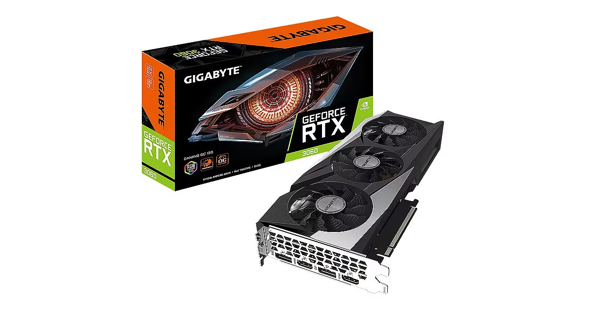 PCパーツ GIGABYTE RTX3060 OC 12GB HRL Gigabyte GeForce RTX 3060, 12GB GDDR6, Gaming OC rev. 2.0