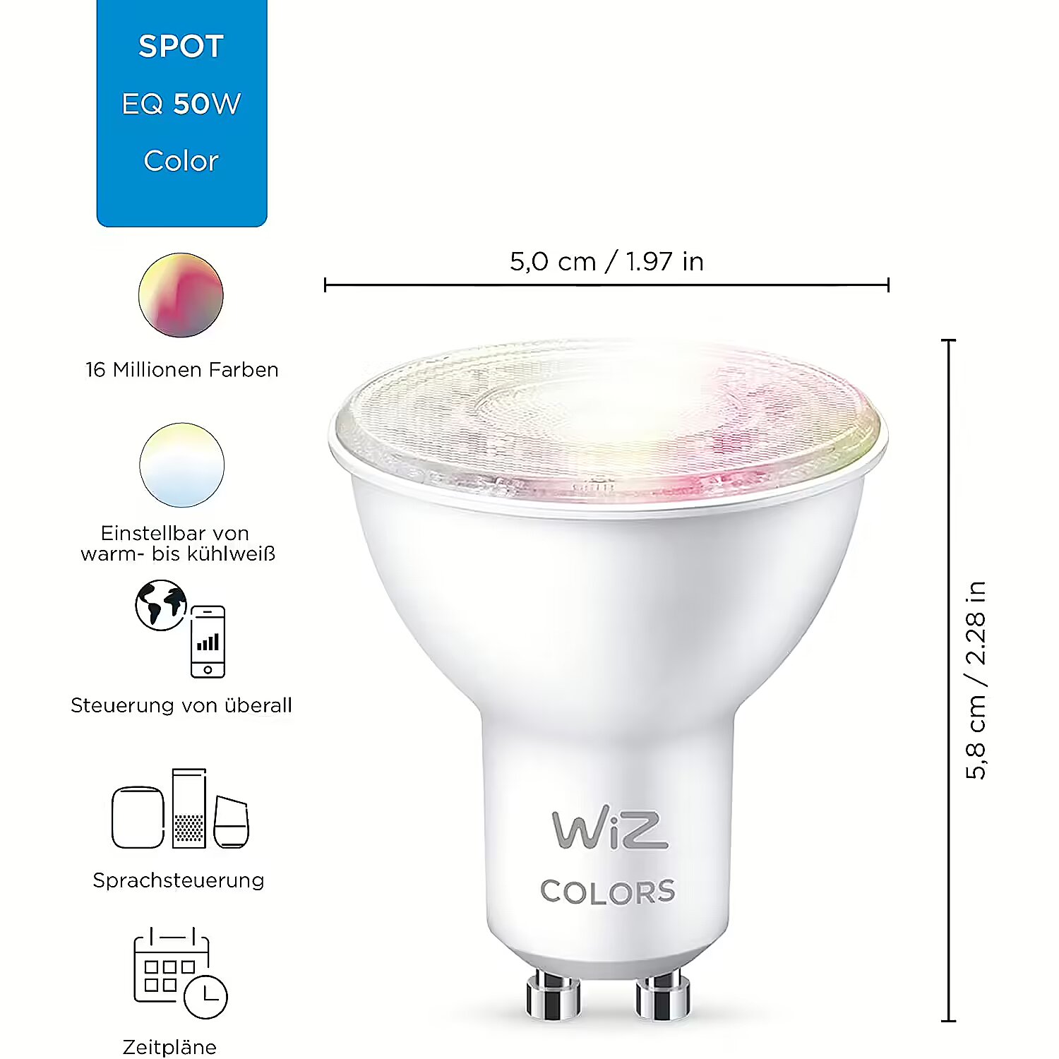 Wiz spot par16 gu10 deals