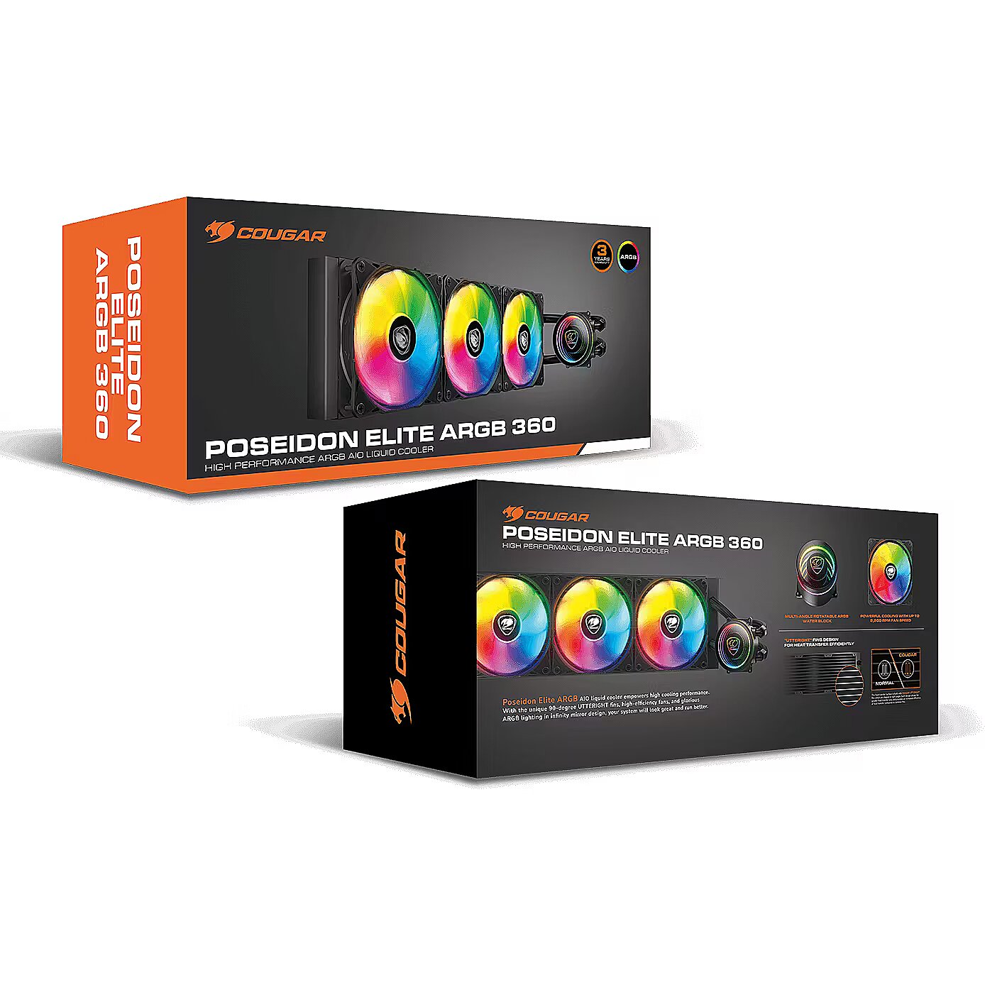 Cougar Poseidon Elite 360 ARGB, Black (CGR-PSDELRGB-B-360)