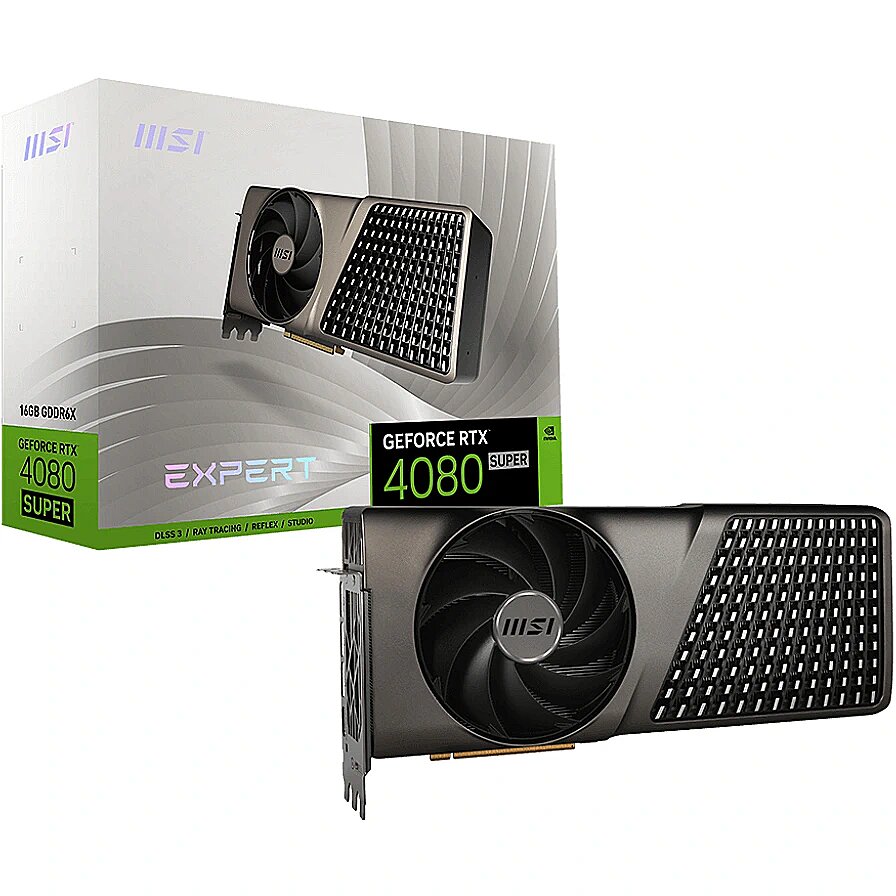 MSI GeForce RTX 4080 SUPER, 16GB GDDR6X, EXPERT (DLSS 3) (V511-242R)