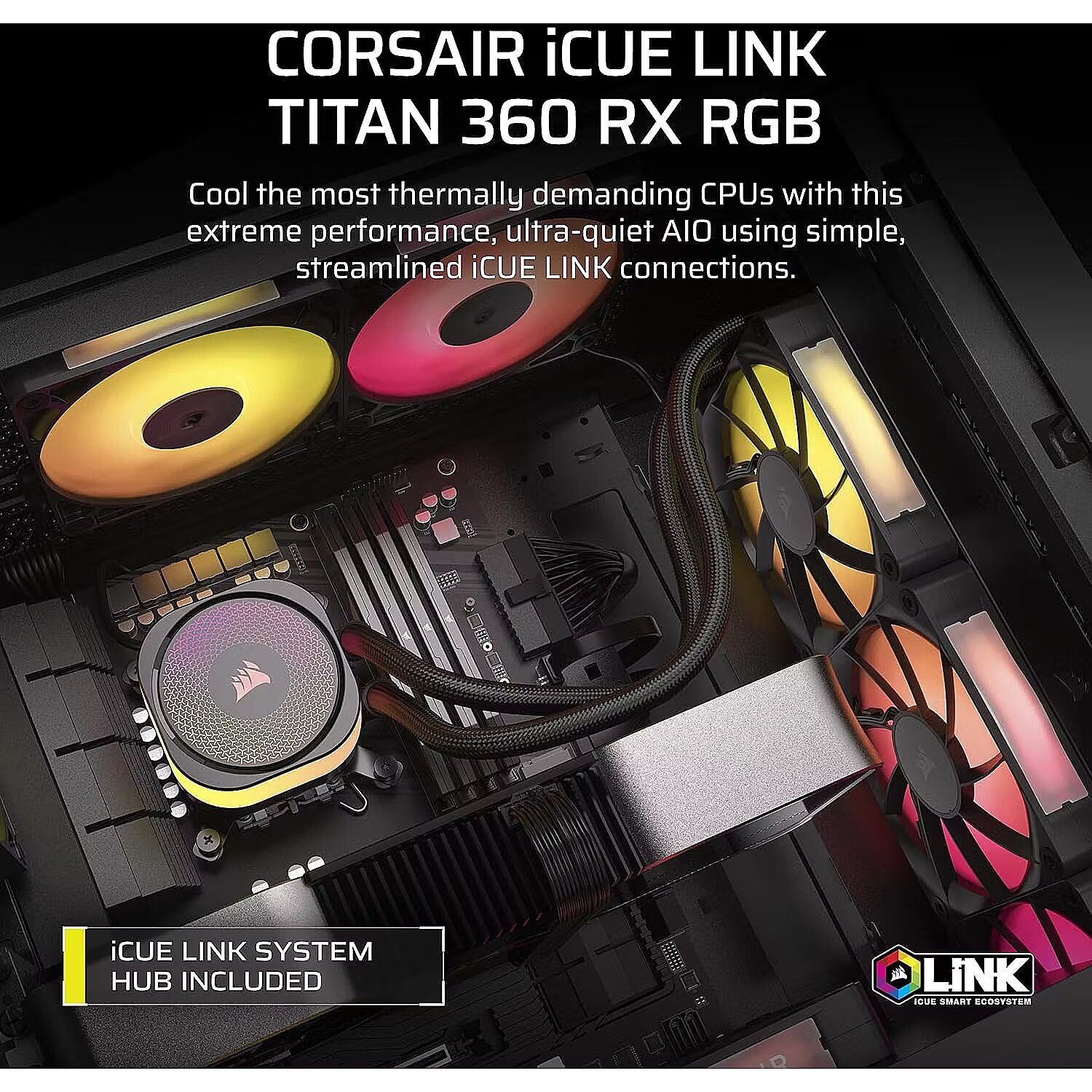 Corsair iCUE LINK TITAN RX RGB, 360mm, Black (CW-9061018-WW)