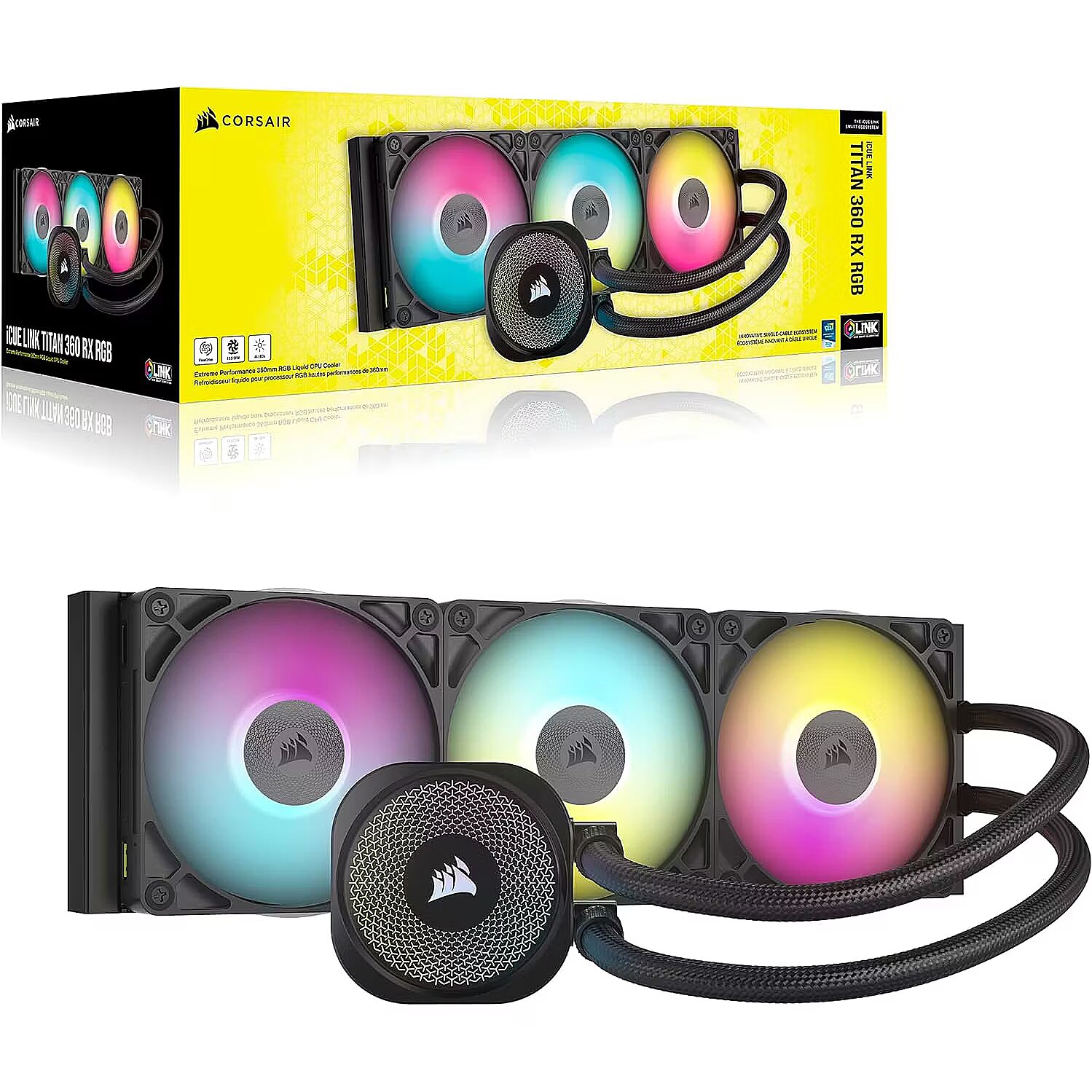 Corsair iCUE LINK TITAN RX RGB, 360mm, Black (CW-9061018-WW)